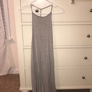 Maxi dress with slits at the bottom